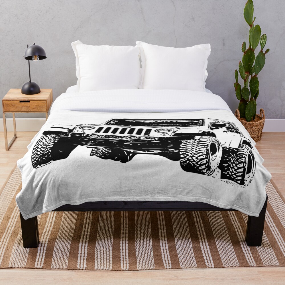 "Jeep Wrangler JK" Throw Blanket by Scott Redbubble