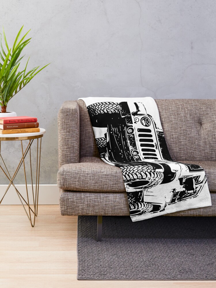 "Jeep Wrangler JK" Throw Blanket by Scott Redbubble