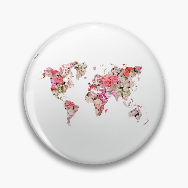 Item preview, Floral World Map designed and sold by AdelDa19.
