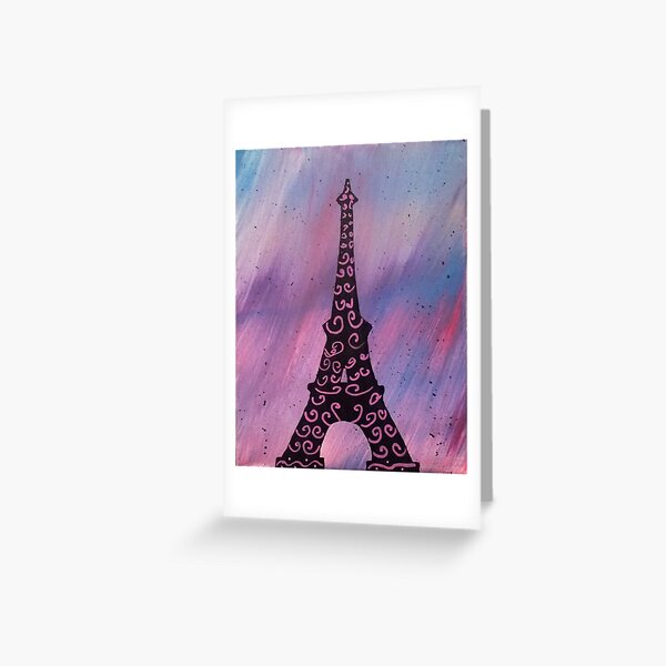 Eiffel Tower Painting Greeting Card