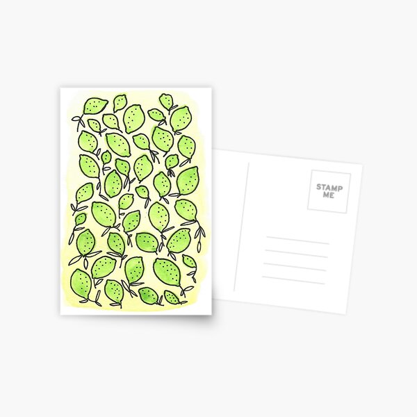 Lime Pattern Postcard