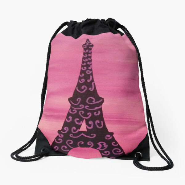 Eiffel Tower Painting 2 Drawstring Bag