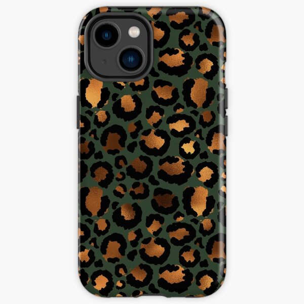 GREEN CHEETAH PRINT FACE MASK PHONE CASE ANIMAL PRINT SAFARI ANIMALS LEOPARD ZEBRA TIGER iPhone Tough Case