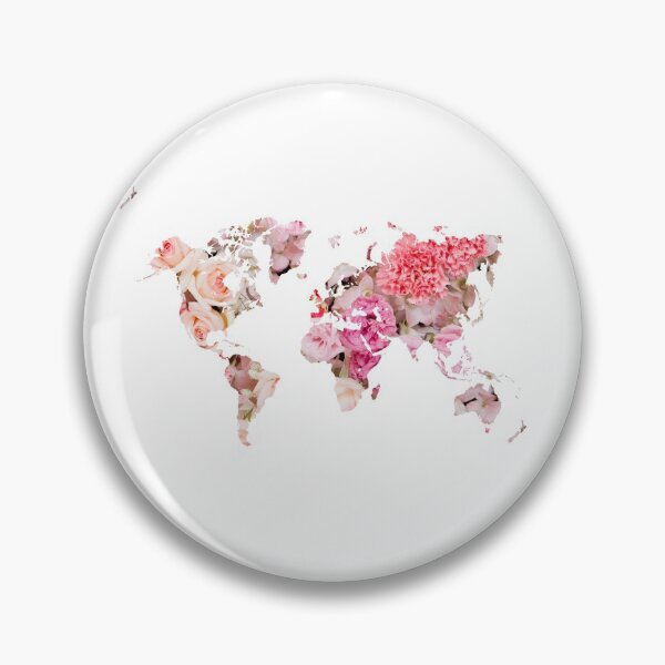 Item preview, Floral World Map designed and sold by AdelDa19.