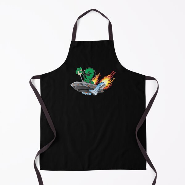 Item preview, UFO Alien Hot Rod Cartoon Illustration designed and sold by hobrath.
