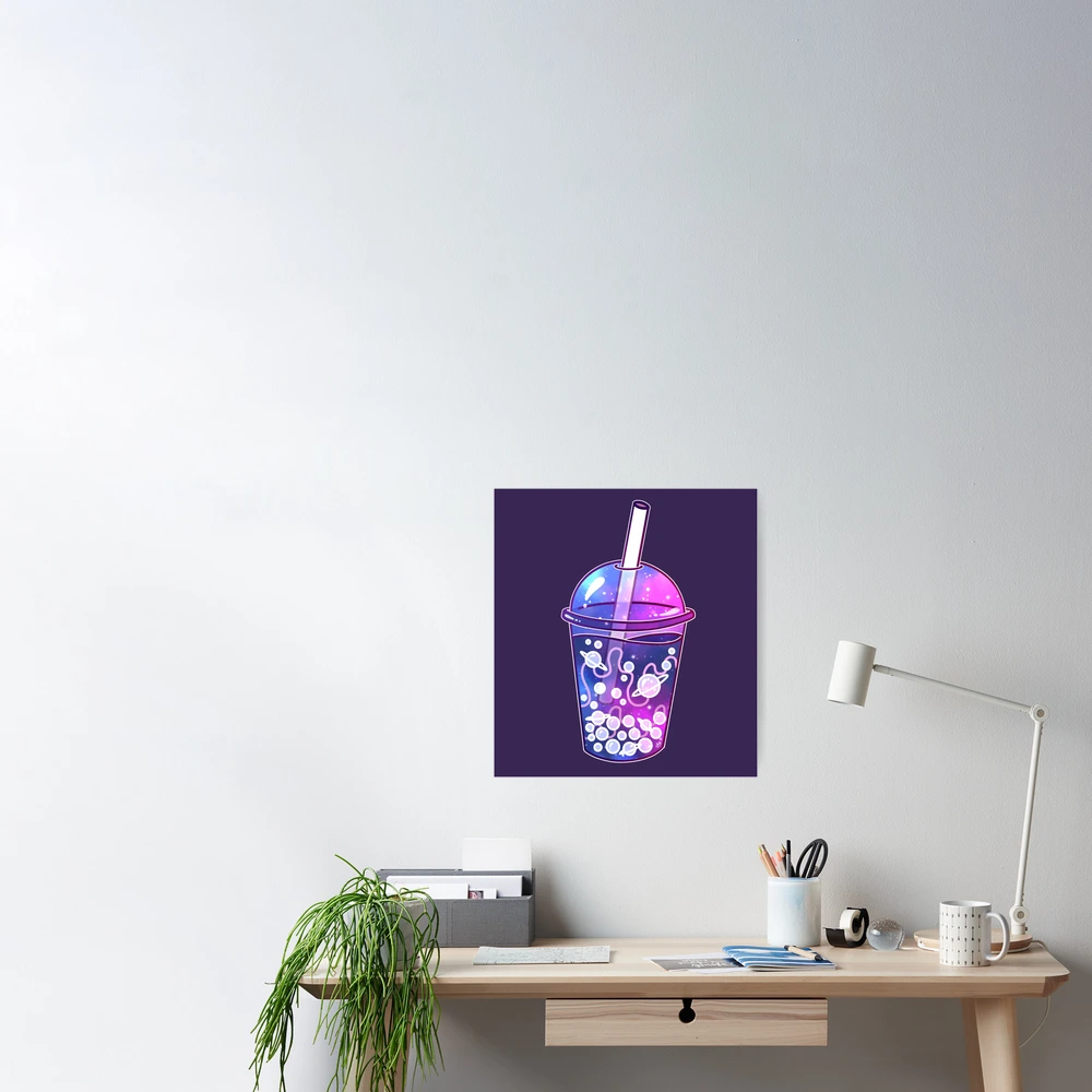 Galaxy Boba Tea Art Board Print for Sale by heysoleilart