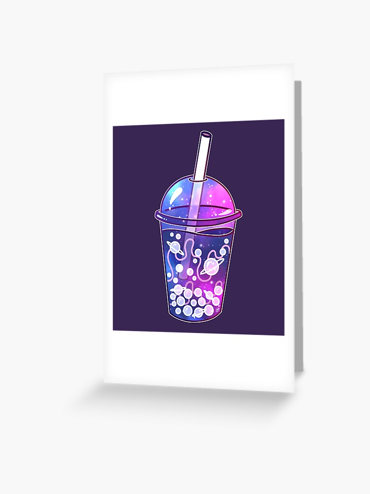 Galaxy Boba Tea Art Board Print for Sale by heysoleilart