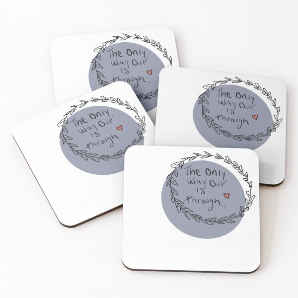 Item preview, “The only way out is through” doodle in leaves  designed and sold by Lucianaspinz.