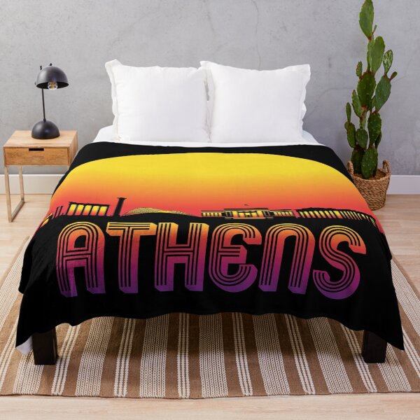 Item preview, Athens City Skyline with Retro Sunset designed and sold by CoolSilhouettes.