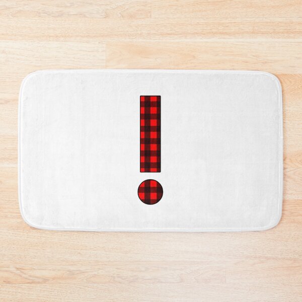 Item preview, The Exclamation Point (!) - Monogram in Red and Black Buffalo Plaid designed and sold by Bumblefuzzies.