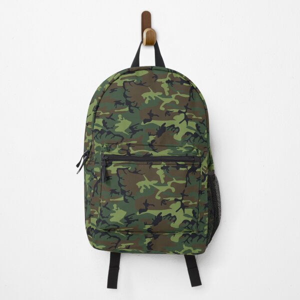 Green camouflage armed military soldier Backpack