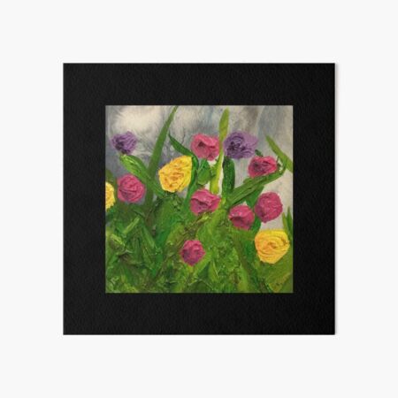 Flower Garden Painting Art Board Print