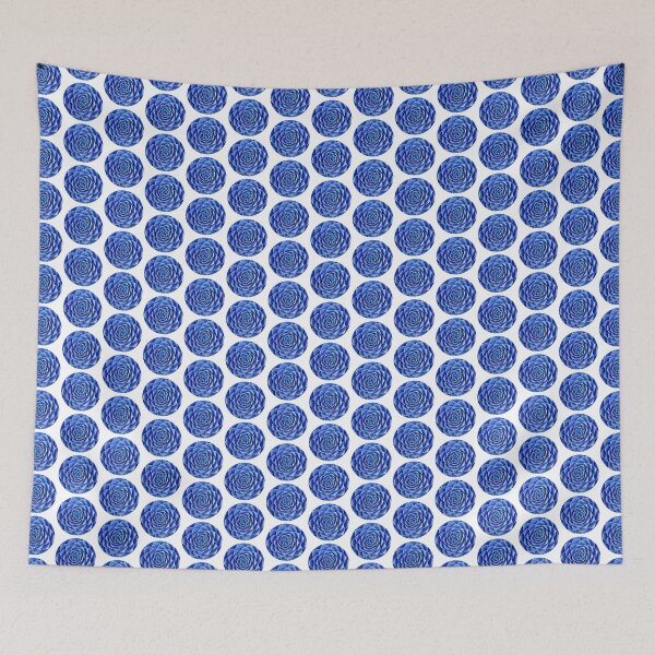Item preview, blue flower floral pattern designed and sold by Nikoleta Vukovic.