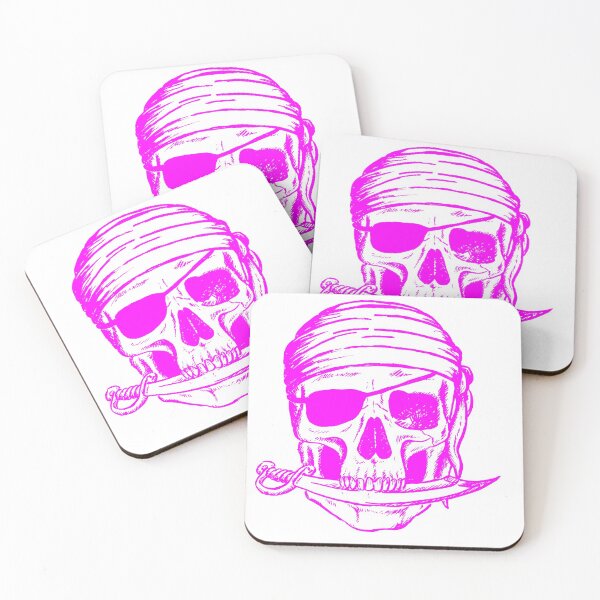 Item preview, Magenta Pirate Skull designed and sold by lapetiteart.