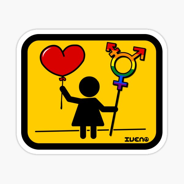 I Love Trans Sticker By Iveno Redbubble