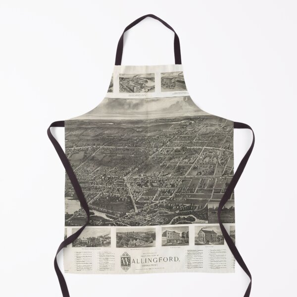 Item preview, Vintage Map of Wallingford CT (1905) designed and sold by BravuraMedia.