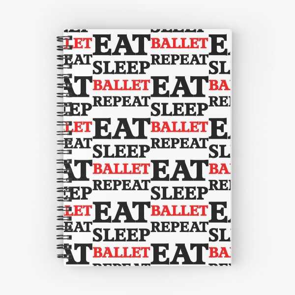 Artikelvorschau, Eat Sleep Ballet Repeat Pattern entworfen und verkauft von Textography1.