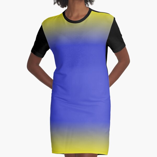 Colors, Pattern, Cobalt Blue Graphic T-Shirt Dress