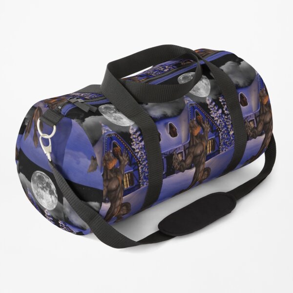 Wolfman in the cold snow Duffle Bag