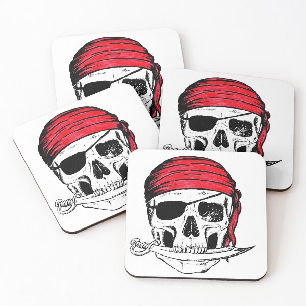 Item preview, Pirate skull red scarf designed and sold by lapetiteart.