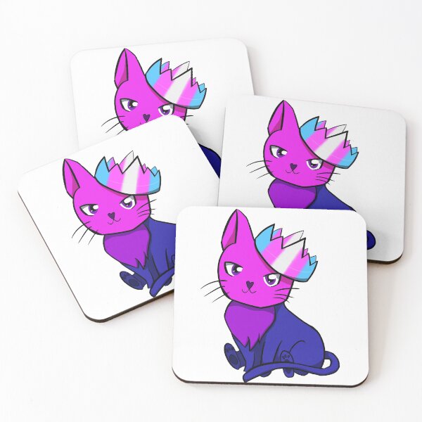 Item preview, Bisexual Transgender Pride Cat designed and sold by LunarDoodles.