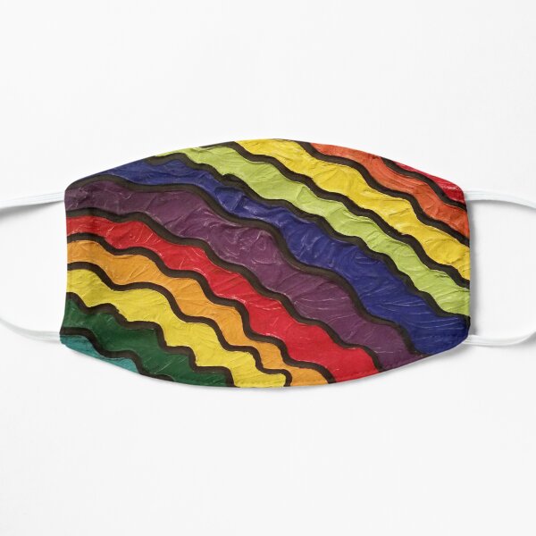 Rainbow Happiness Painting Flat Mask