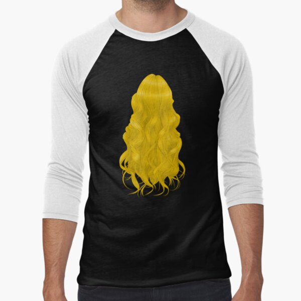 Curly Blonde Hair - Roblox Hair T Shirt Yellow - Free Transparent