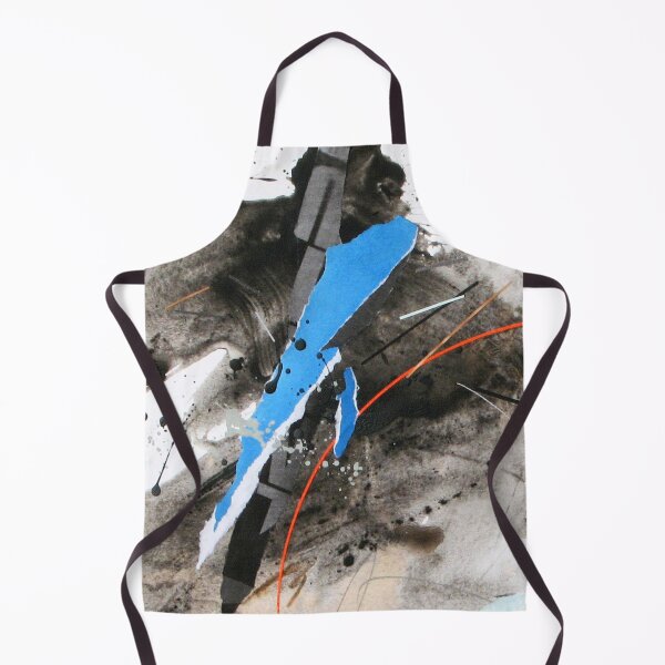 Artikelvorschau, Abstrakte expressionistische Collage in Blau, Orange und Grau entworfen und verkauft von ZebEddy.