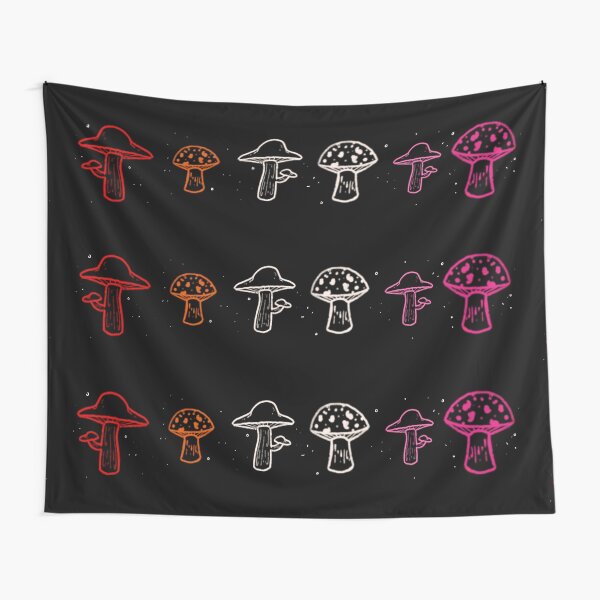 Lesbian colored Mushrooms Tapestry