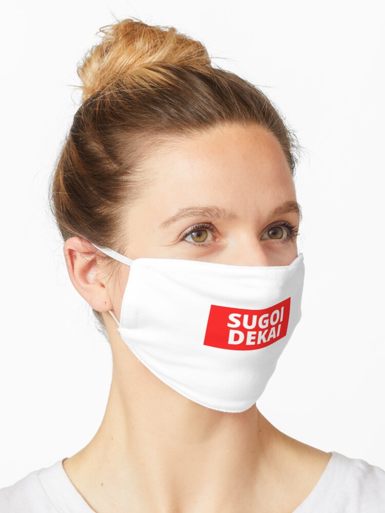 Download Sugoi Dekai Mask By Smarthouda Redbubble PSD Mockup Templates