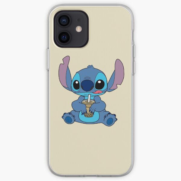 Stitch With Bubble Milk Tea iPhone Soft Case