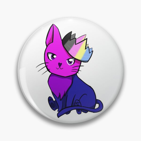 Item preview, Bisexual Polygender Pride Cat designed and sold by LunarDoodles.