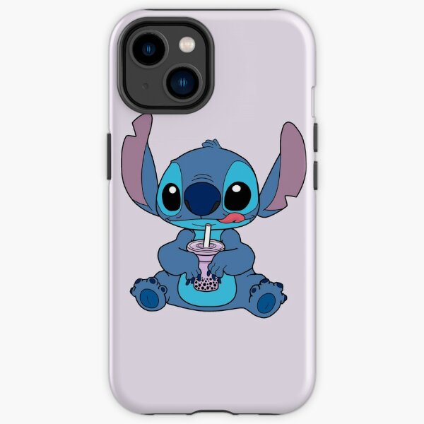 Stitch With Taro Boba Drink iPhone Tough Case