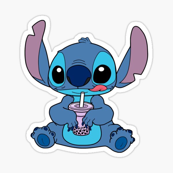 Stickers Disney Stitch Mange Une Glace - Stickers BUT