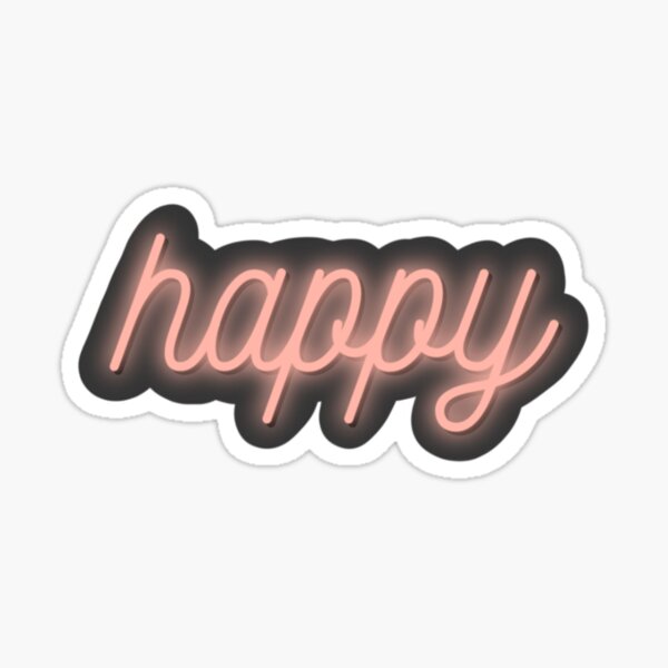Item preview, Happy Neon Sign designed and sold by Elise Barker.