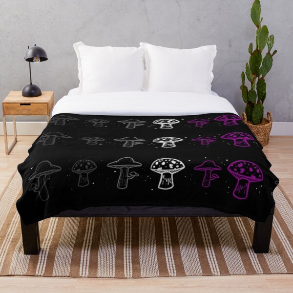 Asexual Mushrooms Throw Blanket