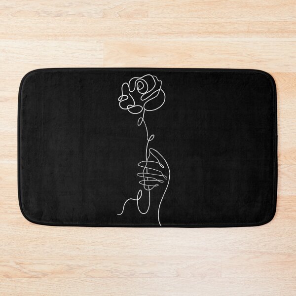 Item preview, White rose outline designed and sold by ouatisworld.