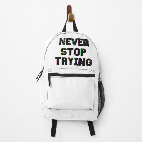 Item preview, never stop trying designed and sold by Uniquely Modern Art.