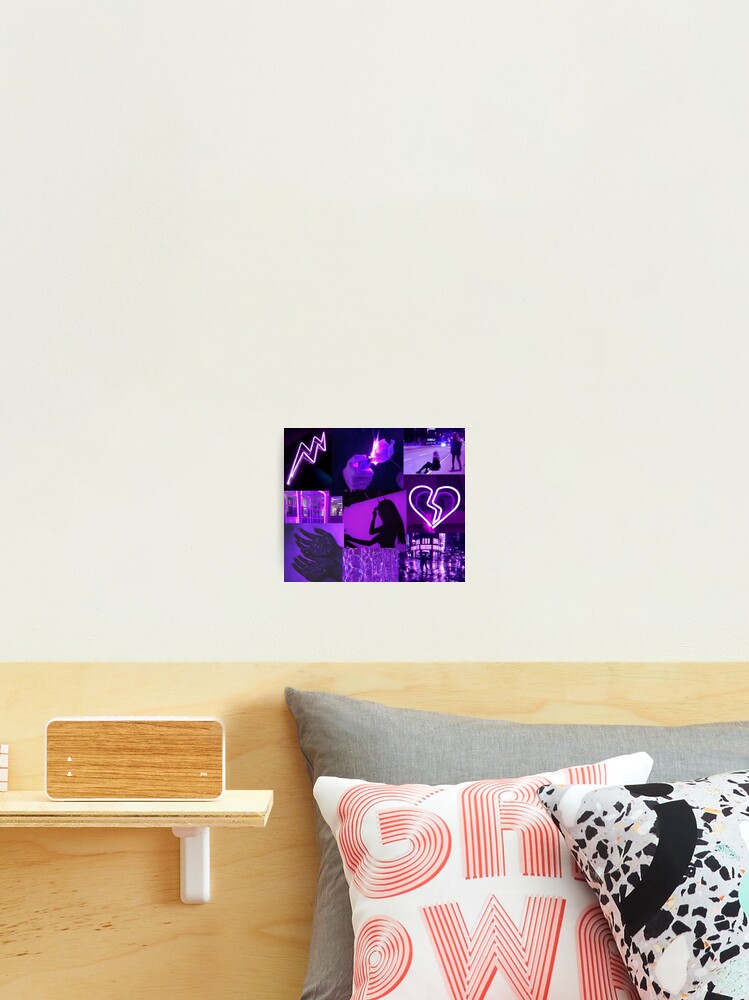 Neon Purple Aesthetic Collage Photographic Print By Stuthiibhat4 Redbubble