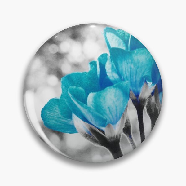 Item preview, Near Bloom Flowers Turquoise Blue designed and sold by 2sweetsDesign.