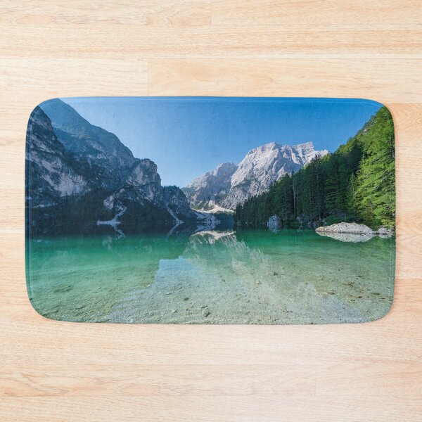 Item preview, The Seekofel mountain reflected in the clear waters of Lake Braies designed and sold by brambillasimone.