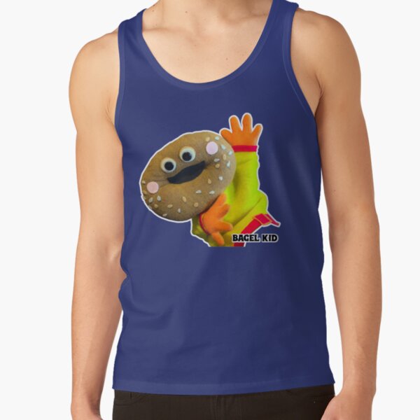 Wump Mucket Puppets Bagel Kid High Four Tank Top