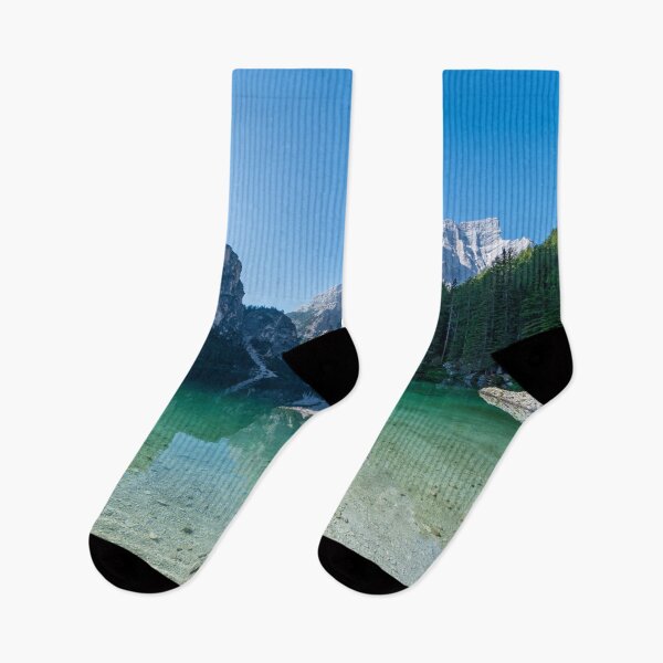 Item preview, The Seekofel mountain reflected in the clear waters of Lake Braies designed and sold by brambillasimone.