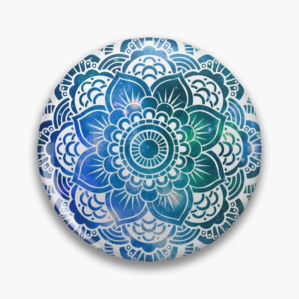 Item preview, Galaxy Mandala Green Blue designed and sold by 2sweetsDesign.
