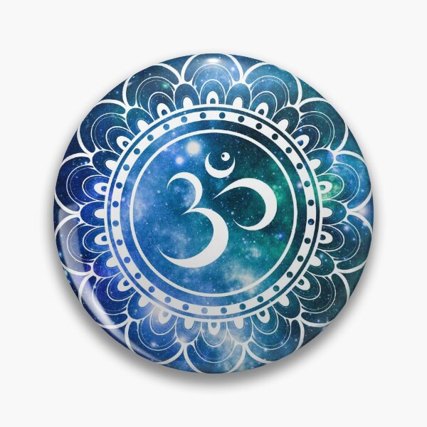 Item preview, Galaxy Om Mandala Green Blue designed and sold by 2sweetsDesign.