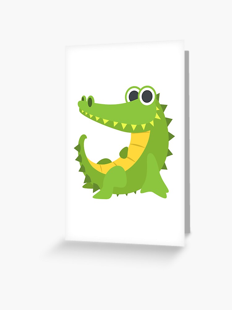 Tarjetas de felicitación «Cocodrilo emoji» de ScrappyDesigns | Redbubble