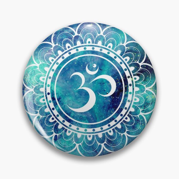 Item preview, Galaxy Om Mandala Teal & Midnight Blue designed and sold by 2sweetsDesign.