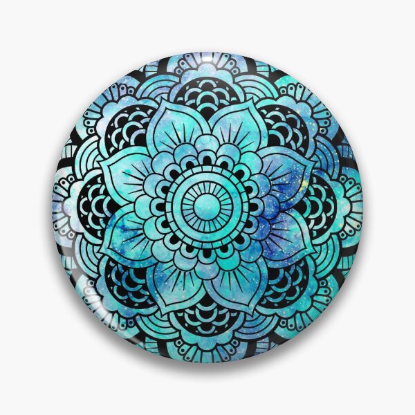 Item preview, Galaxy Mandala Teal Midnight Blue designed and sold by 2sweetsDesign.