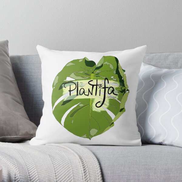 Plantifa Monstera Throw Pillow