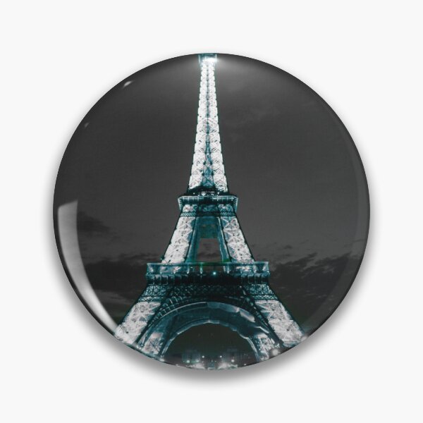 Item preview, Paris Eiffle Tower Aqua Blue & Slate Gray designed and sold by 2sweetsDesign.